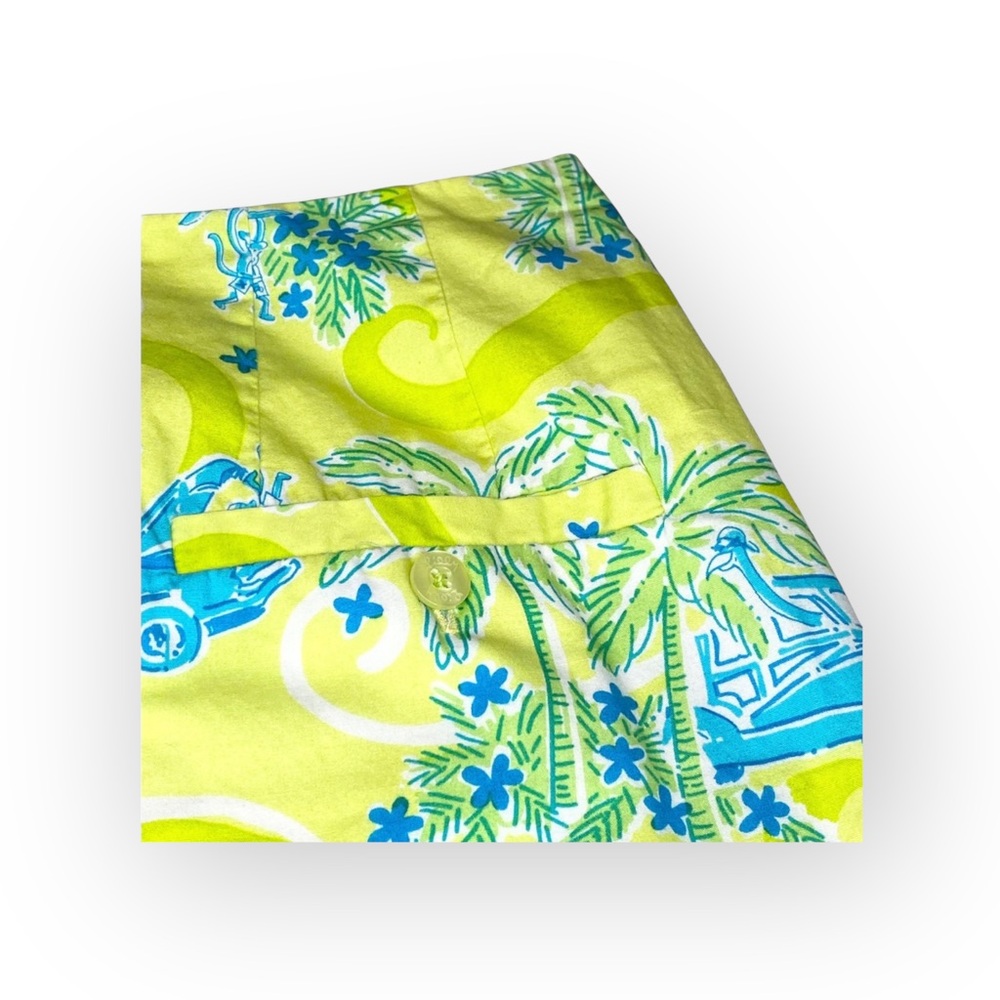 HTF: Lilly Pulitzer ✦ Cruising Monkey Skirt ✦ Yellow Blue Print ✦ 6P Petite 4 6 - Picture 7 of 16